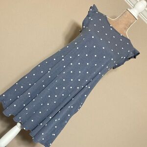 Ruffled sleeves polka dot dress or tunic with pockets - size Small